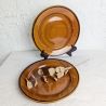 Assiette faïence Saint-Clément ambrée vintage |&nbsp;L'Atelier Imparfait