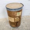 Fût industriel vintage carton et métal | L'Atelier Imparfait