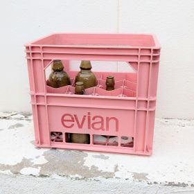 Casier Evian rose vintage