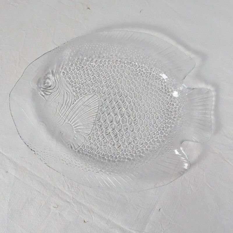Grand plat poisson en verre transparent ARCOROC | L'Atelier Imparfait