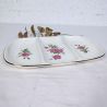 Plat 3 compartiments porcelaine églantines vintage | L'Atelier Imparfait