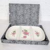 Plat 3 compartiments porcelaine églantines vintage | L'Atelier Imparfait