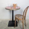 Guéridon bistrot vintage, cerclage laiton | L'Atelier Imparfait