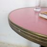 Guéridon bistrot vintage, cerclage laiton | L'Atelier Imparfait