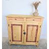 Buffet bas ancien en pin, 2 portes et 2 tiroirs | L'Atelier Imparfait