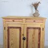 Buffet bas ancien en pin, 2 portes et 2 tiroirs | L'Atelier Imparfait