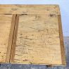 Bureau d'écolier ancien en bois massif, plateau relevable