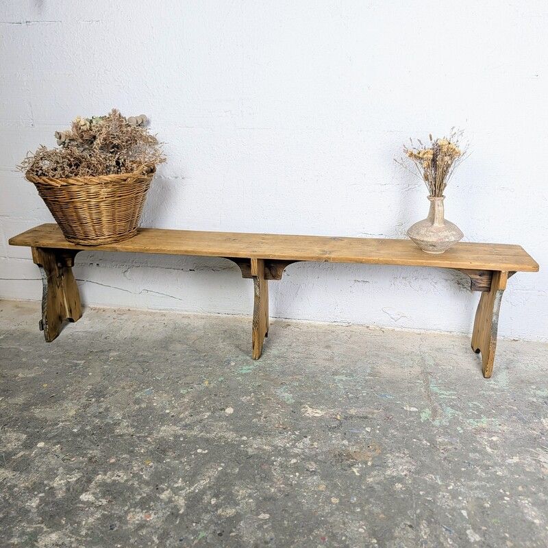 Grand banc de ferme en pin | L'Atelier Imparfait