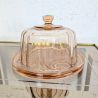 Cloche à fromage verre rose vintage Art déco | L'Atelier Imparfait