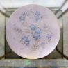 Boîte ronde albâtre lilas fleurs bleues vintage | L'Atelier Imparfait