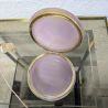 Boîte ronde albâtre lilas fleurs bleues vintage | L'Atelier Imparfait