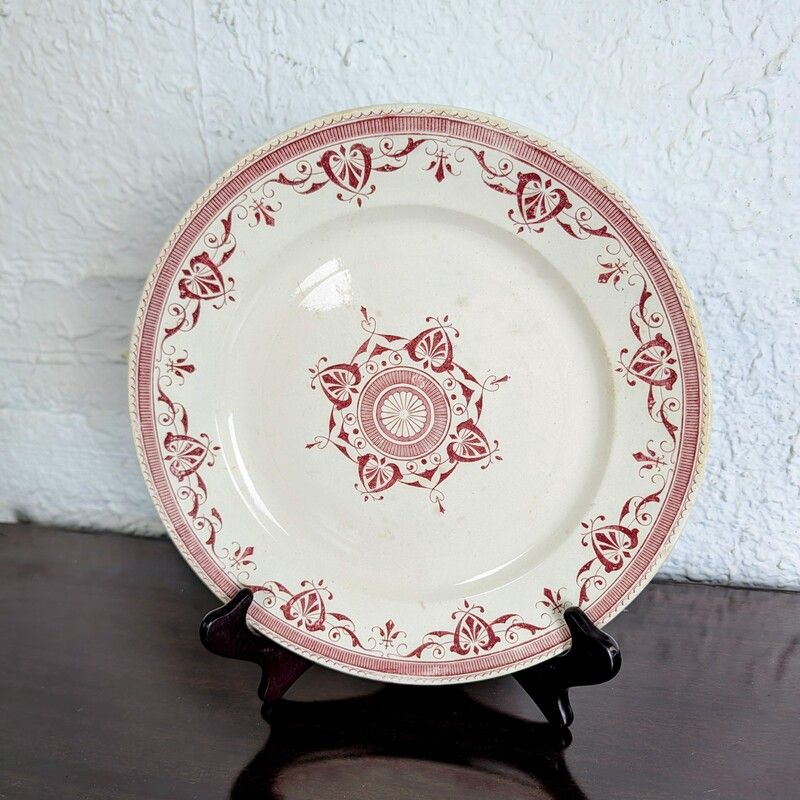 Ancien plat Terre de Fer C & M - Décor Amiral | L'Atelier Imparfait