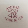 Ancien plat Terre de Fer C & M - Décor Amiral | L'Atelier Imparfait