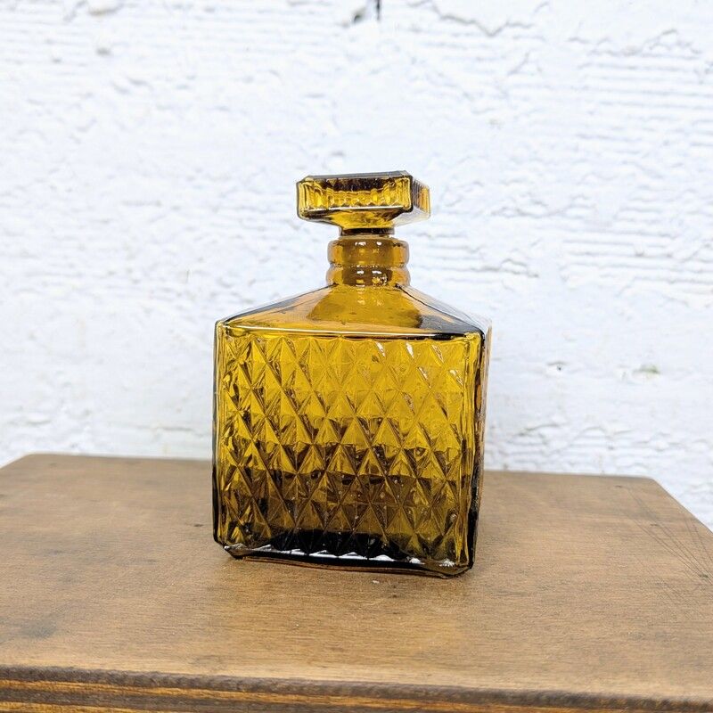 Carafe à liqueur vintage verre ambré années 70 | L'Atelier Imparfait