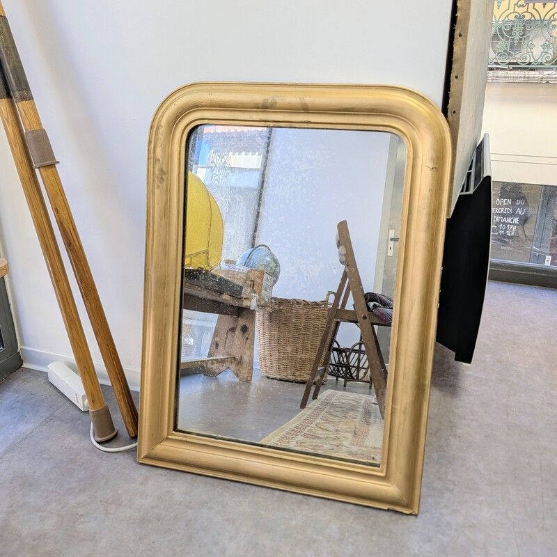 Miroir ancien Louis-Philippe doré | L'Atelier Imparfait