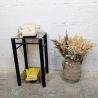 Table d'appoint vintage verre fumé et métal noir | L'Atelier Imparfait Table d'appoint vintage verre fumé et métal noir | L'Atelier Imparfait