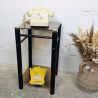 Table d'appoint vintage verre fumé et métal noir | L'Atelier Imparfait Table d'appoint vintage verre fumé et métal noir | L'Atelier Imparfait