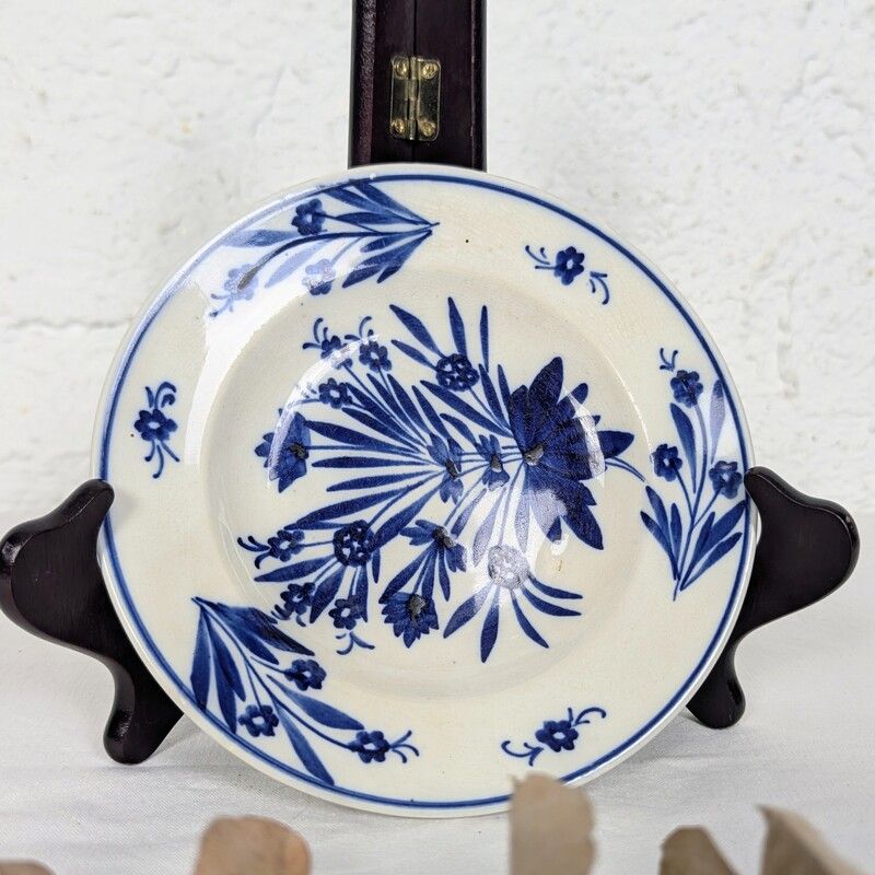 Assiette Sarreguemines bleue fleurs vintage |&nbsp;L'Atelier Imparfait