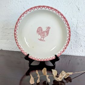 Plat creux ancien au coq...