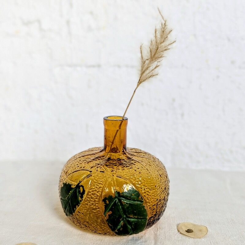 Bouteille Bardinet ambre vintage – Verre texturé | L'Atelier Imparfait