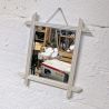 Miroir ancien cadre bois peint à croisillons | L'Atelier Imparfait Miroir ancien cadre bois peint à croisillons | L'Atelier Imparfait