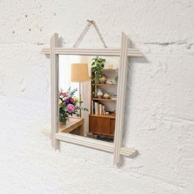 Miroir ancien à cadre bois,...