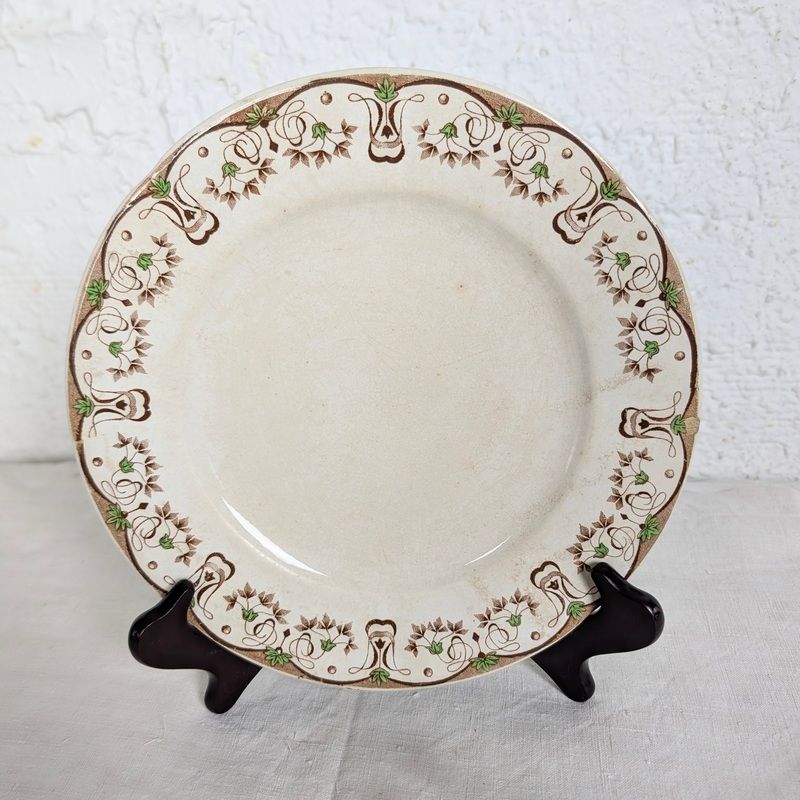 Assiette plate Dauphine Digoin E.C. | l'Atelier Imparfait