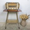 Desserte vintage métal doré et bois années 60 | L'Atelier Imparfait