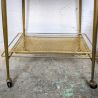 Desserte vintage métal doré et bois années 60 | L'Atelier Imparfait