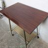 Desserte vintage métal doré et bois années 60 | L'Atelier Imparfait