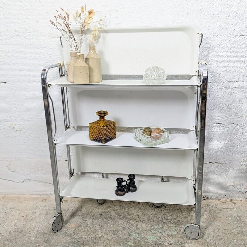 Desserte Pliante Vintage à Roulettes | L'Atelier Imparfait