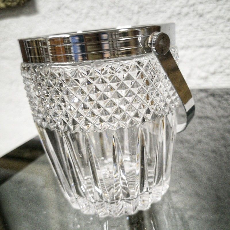 Seau à Glaçons En Cristal Taillé - élégant, Vintage, Sans Marque
